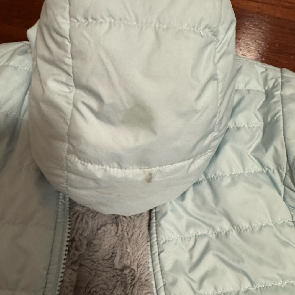 The North Face Reversible Gray Quilted Puffer Jacket - Picture 2 of 8